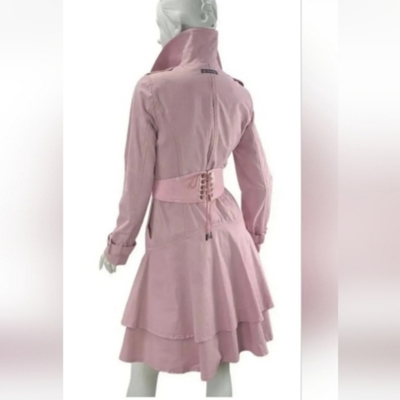 Vintage Jean Paul Gaultier pink trench coat size M  . - Picture 3 of 16